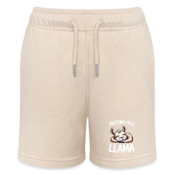Lama Sprüche Lamas Lustiges Lama Geschenk - Stanley/Stella Teenager Bio-Joggingshorts MINI BOLTER - Natur - Vorne