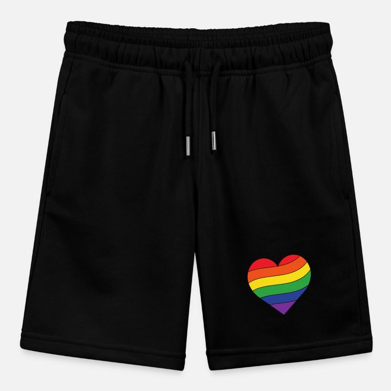 Rainbow Heart | Pride Stanley/Stella MINI BOLTER Organic Teen Jogging Shorts