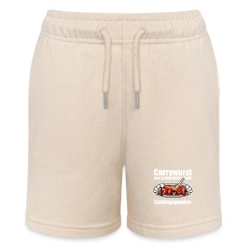 Currywurst - Mein Lieblingsgemüse - Fast Food - Stanley/Stella Teenager Bio-Joggingshorts MINI BOLTER - Natur - Vorne