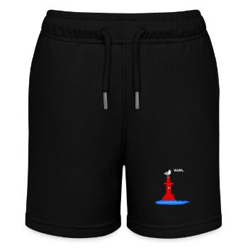 Segler Möwe - Stanley/Stella Teenager Bio-Joggingshorts MINI BOLTER - Schwarz - Vorne