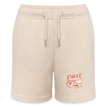 TREND QUOTE SCHNELL - Stanley/Stella Teenager Bio-Joggingshorts MINI BOLTER - Natur - Vorne