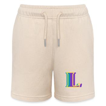 Lettre l multicolore - Short bio MINI BOLTER Stanley/Stella Ado - écru doux - Devant