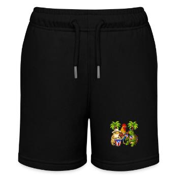 Puerto Rico Fiesta - Stanley/Stella Teenager Bio-Joggingshorts MINI BOLTER - Schwarz - Vorne