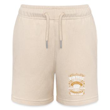 Geburtstagsgeschenk, Vintage geboren im Februar 2017 - Stanley/Stella Teenager Bio-Joggingshorts MINI BOLTER - Natur - Vorne