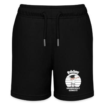 Abschluss 2026 Bääm Abschied Grundschule gerockt - Stanley/Stella Teenager Bio-Joggingshorts MINI BOLTER - Schwarz - Vorne