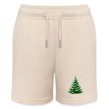 O fir tree snow covered fir spruce xmas - Stanley/Stella MINI BOLTER Organic Teen Jogging Shorts - soft Ecru - Front