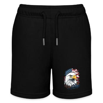 Bald eagle - Stanley/Stella MINI BOLTER Organic Teen Jogging Shorts - black - Front