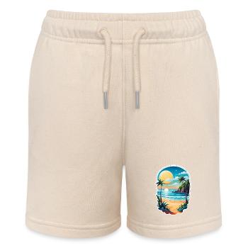 Beach Holidays Sun Sea - Stanley/Stella MINI BOLTER Organic Teen Jogging Shorts - soft Ecru - Front