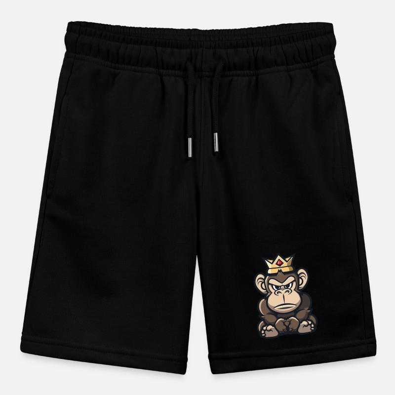 Monkey Comic Crown Stanley/Stella MINI BOLTER Organic Teen Jogging Shorts