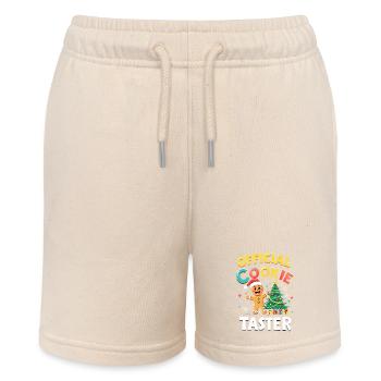 Official Cookie Button - Stanley/Stella MINI BOLTER Organic Teen Jogging Shorts - soft Ecru - Front