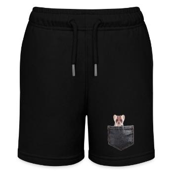 Wiesel - Stanley/Stella Teenager Bio-Joggingshorts MINI BOLTER - Schwarz - Vorne