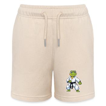 Karate Schildkröte Cartoon - Kampfsport - Stanley/Stella Teenager Bio-Joggingshorts MINI BOLTER - Natur - Vorne
