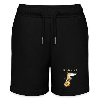 Schulkind Schlaufuchs mit Schultüte I Einschulung - Stanley/Stella Teenager Bio-Joggingshorts MINI BOLTER - Schwarz - Vorne