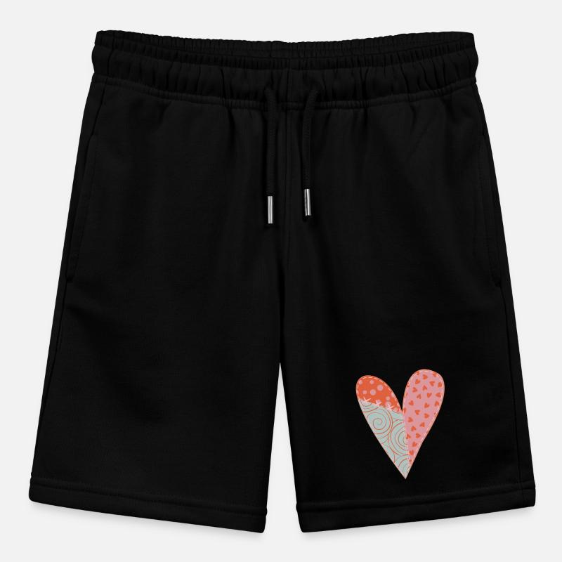 Patchwork Heart No1 Stanley/Stella MINI BOLTER Organic Teen Jogging Shorts