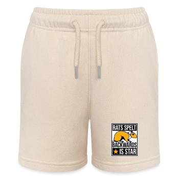 Rats Spelt Backwards Is Star Lustiger Ratte Spruch - Stanley/Stella MINI BOLTER Organic Teen Jogging Shorts - soft Ecru - Front