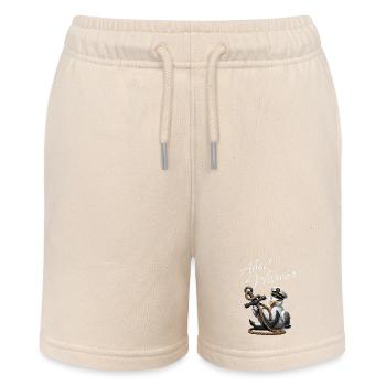 Ahoy Wismar avec une mouette amusante et une ancre - Short bio MINI BOLTER Stanley/Stella Ado - écru doux - Devant