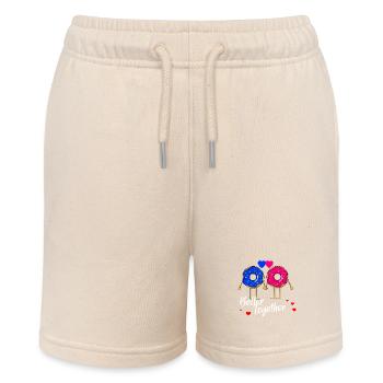 Donut Liebe Partner Valentinstag - Better Together - Stanley/Stella Teenager Bio-Joggingshorts MINI BOLTER - Natur - Vorne