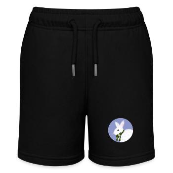 White Rabbit - Stanley/Stella MINI BOLTER Organic Teen Jogging Shorts - black - Front