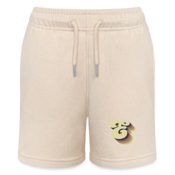 Retro-Buchstabe E - Stanley/Stella Teenager Bio-Joggingshorts MINI BOLTER - Natur - Vorne