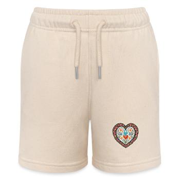 Love is Superpower - Stanley/Stella Teenager Bio-Joggingshorts MINI BOLTER - Natur - Vorne