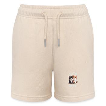 Cute Cats - Stanley/Stella MINI BOLTER Organic Teen Jogging Shorts - soft Ecru - Front