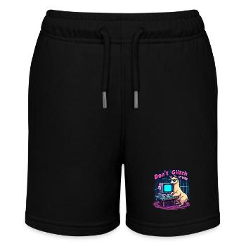 Don't Glitch my Vibe - Retro Gaming Alpaka - Stanley/Stella Teenager Bio-Joggingshorts MINI BOLTER - Schwarz - Vorne
