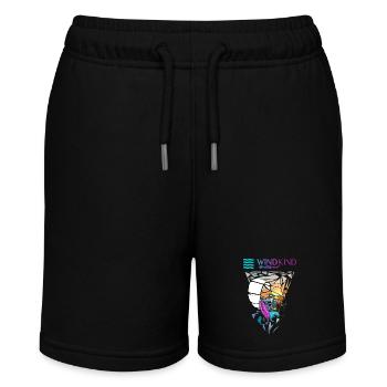 Kitesurfen - Stanley/Stella Teenager Bio-Joggingshorts MINI BOLTER - Schwarz - Vorne