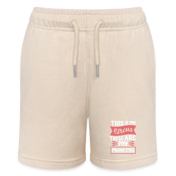 This Is My Circus My Monkeys Saying - Stanley/Stella MINI BOLTER Organic Teen Jogging Shorts - soft Ecru - Front