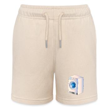 Waschmaschine im Comic Stil für frische Ideen - Stanley/Stella Teenager Bio-Joggingshorts MINI BOLTER - Natur - Vorne
