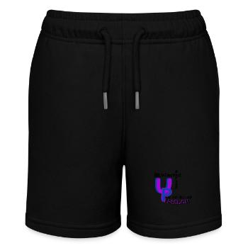 Pass auf dich auf Freedom - Stanley/Stella Teenager Bio-Joggingshorts MINI BOLTER - Schwarz - Vorne
