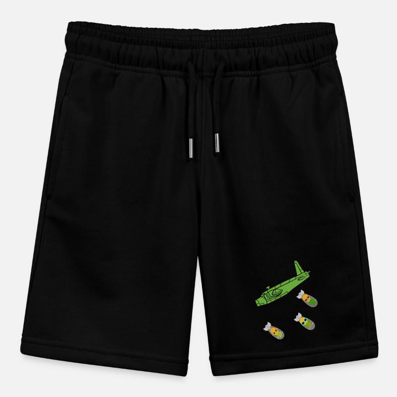 Green Pineapple Bomb Plane Stanley/Stella MINI BOLTER Organic Teen Jogging Shorts