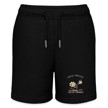 Kraft durch Krisen – Blumensymbolik - Stanley/Stella Teenager Bio-Joggingshorts MINI BOLTER - Schwarz - Vorne