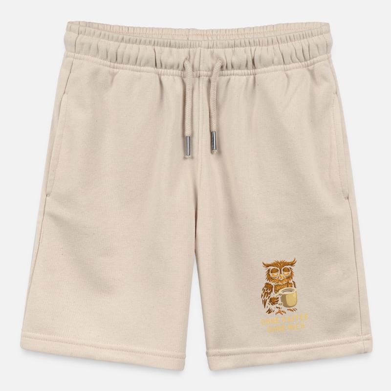Nickernde Eule mit Kaffee Stanley/Stella Teenager Bio-Joggingshorts MINI BOLTER