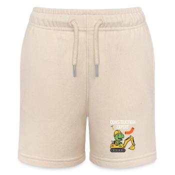 Construction worker Dino - Stanley/Stella MINI BOLTER Organic Teen Jogging Shorts - soft Ecru - Front