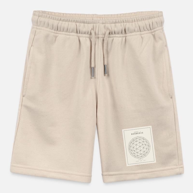 Geodesian Sphere Geometry Pattern Stanley/Stella MINI BOLTER Organic Teen Jogging Shorts