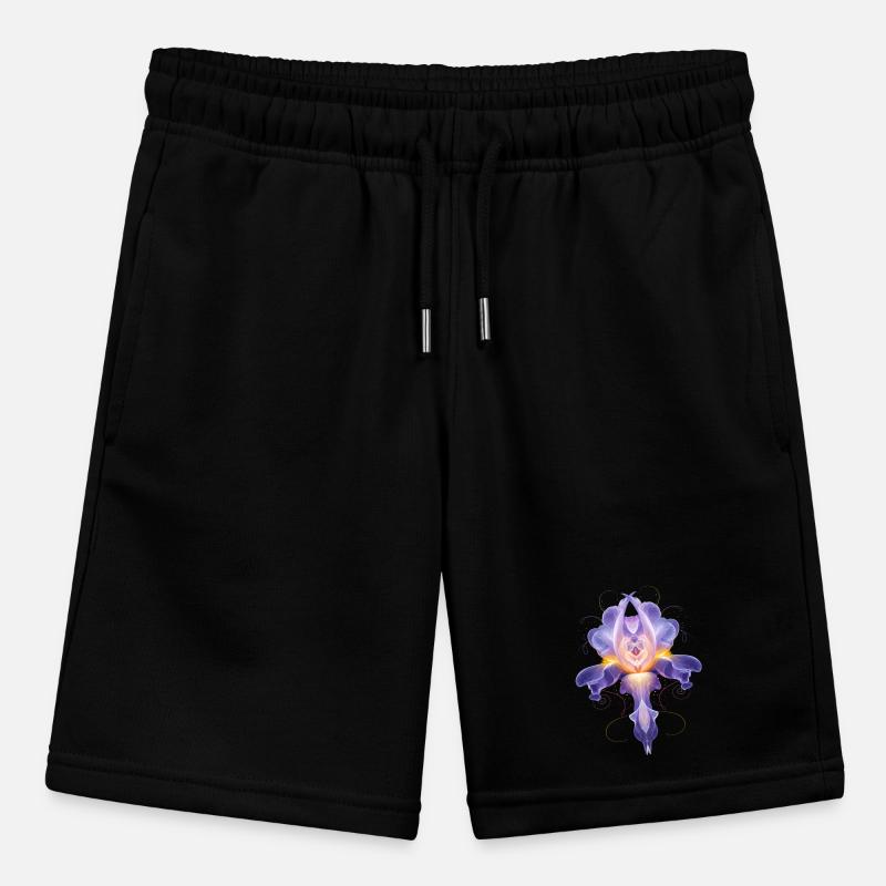 Abstrakte Iris Blüte Leuchtendes Florales Design Stanley/Stella Teenager Bio-Joggingshorts MINI BOLTER