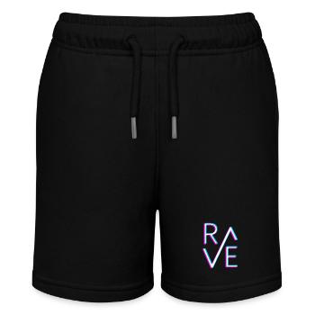 Rave Techno Festival Neon Party - Stanley/Stella Teenager Bio-Joggingshorts MINI BOLTER - Schwarz - Vorne