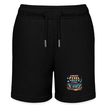 Every Pixel Tells a Story - Retro Gaming - Stanley/Stella Teenager Bio-Joggingshorts MINI BOLTER - Schwarz - Vorne