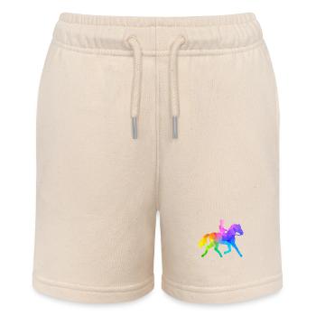 Ponyreiten Junge - Stanley/Stella Teenager Bio-Joggingshorts MINI BOLTER - Natur - Vorne