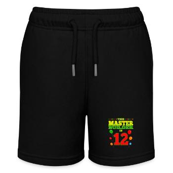 boys biMaster Builder 12 Years Old Block Building - Stanley/Stella Teenager Bio-Joggingshorts MINI BOLTER - Schwarz - Vorne