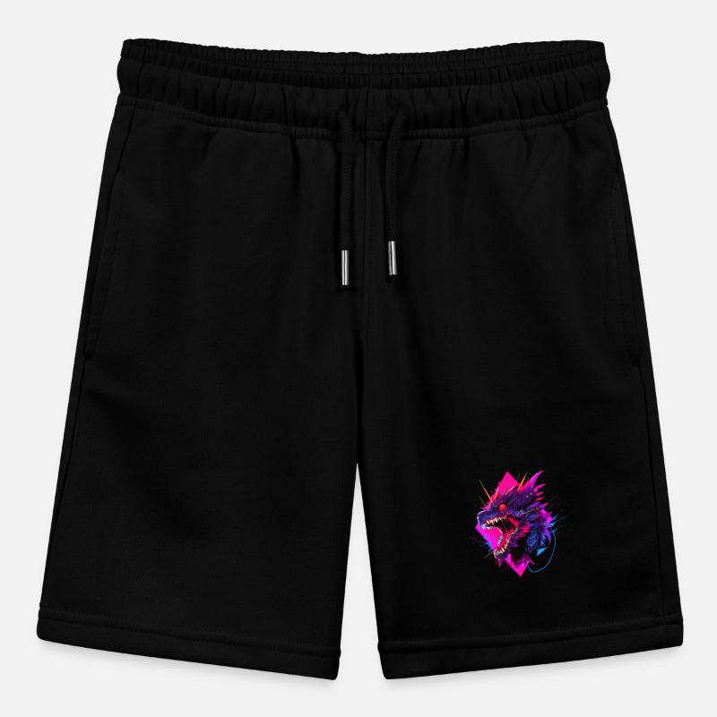 Synthwave Dragon Stanley/Stella MINI BOLTER Organic Teen Jogging Shorts