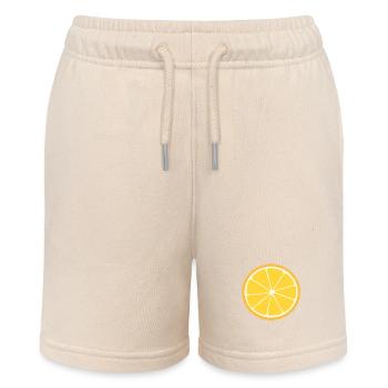 Orange Slice - Stanley/Stella MINI BOLTER Organic Teen Jogging Shorts - soft Ecru - Front