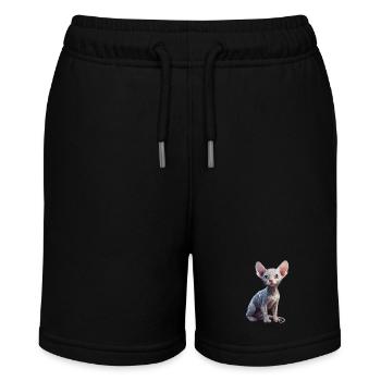 Katze Porzellan Sphynx - Stanley/Stella Teenager Bio-Joggingshorts MINI BOLTER - Schwarz - Vorne