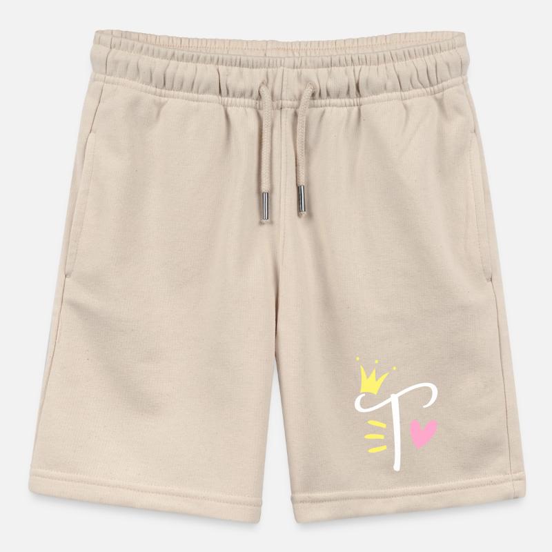Buchstabe T Anfangsbuchstabe Krone Stanley/Stella Teenager Bio-Joggingshorts MINI BOLTER