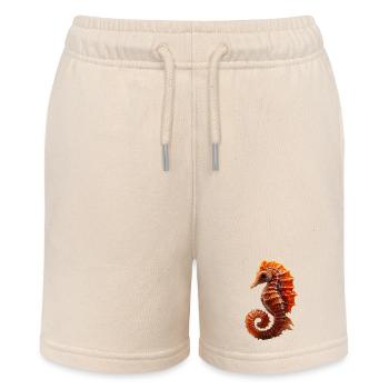 Seahorses are related to sticklebacks - Stanley/Stella MINI BOLTER Organic Teen Jogging Shorts - soft Ecru - Front