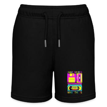 Musik, Retro, Heavy Metal, Hard Rock, Punk, Vinyl, Pop - Stanley/Stella Teenager Bio-Joggingshorts MINI BOLTER - Schwarz - Vorne