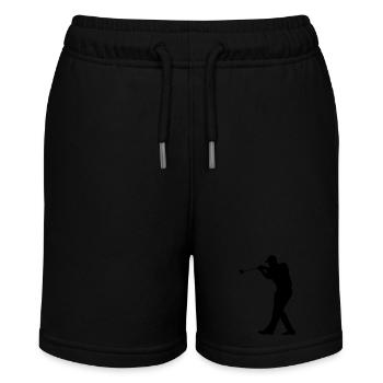 Golfer Mann Silhouette - Stanley/Stella Teenager Bio-Joggingshorts MINI BOLTER - Schwarz - Vorne