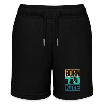 Born to Kite - Stanley/Stella MINI BOLTER Organic Teen Jogging Shorts - black - Front