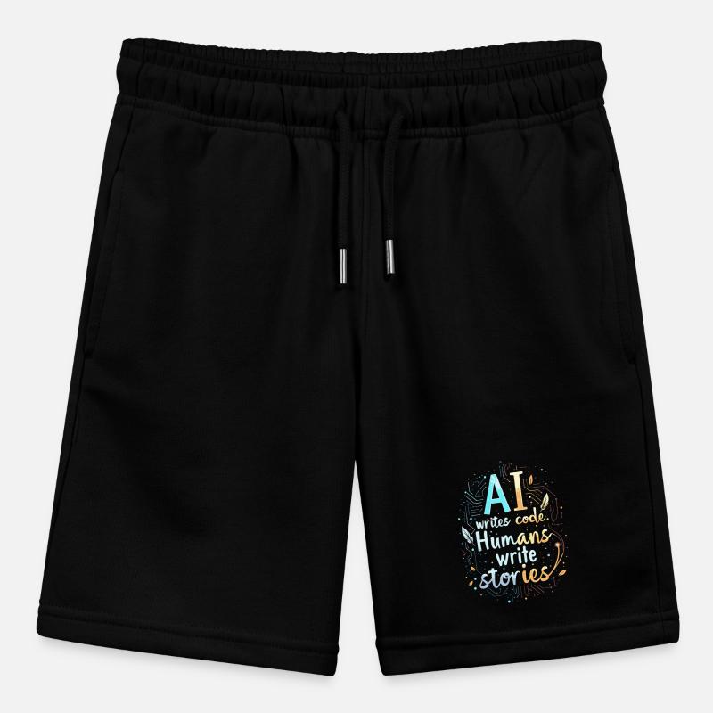 AI Writes Code - Humans Write Stories Stanley/Stella MINI BOLTER Organic Teen Jogging Shorts