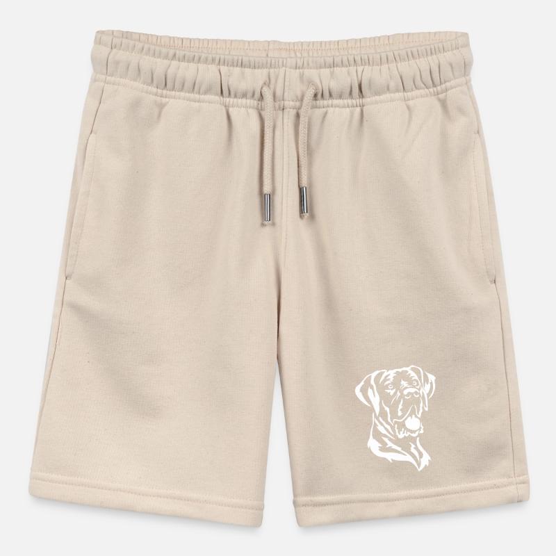 Great Dane Head "Black Edition" Stanley/Stella MINI BOLTER Organic Teen Jogging Shorts